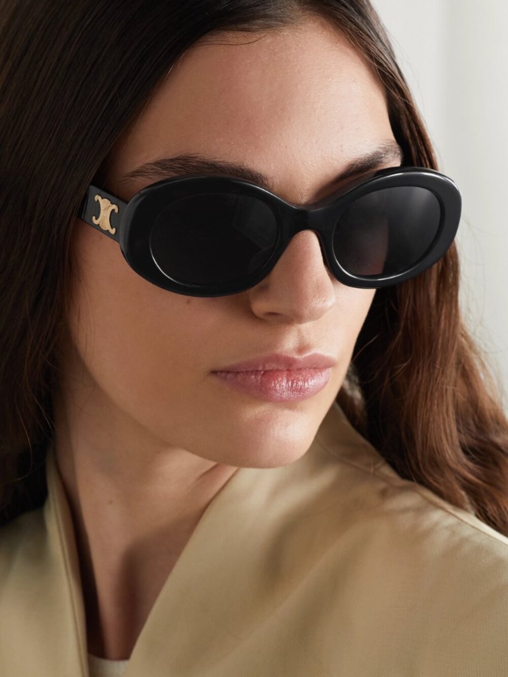 CELINE Women's Triomphe Round Sunglasses